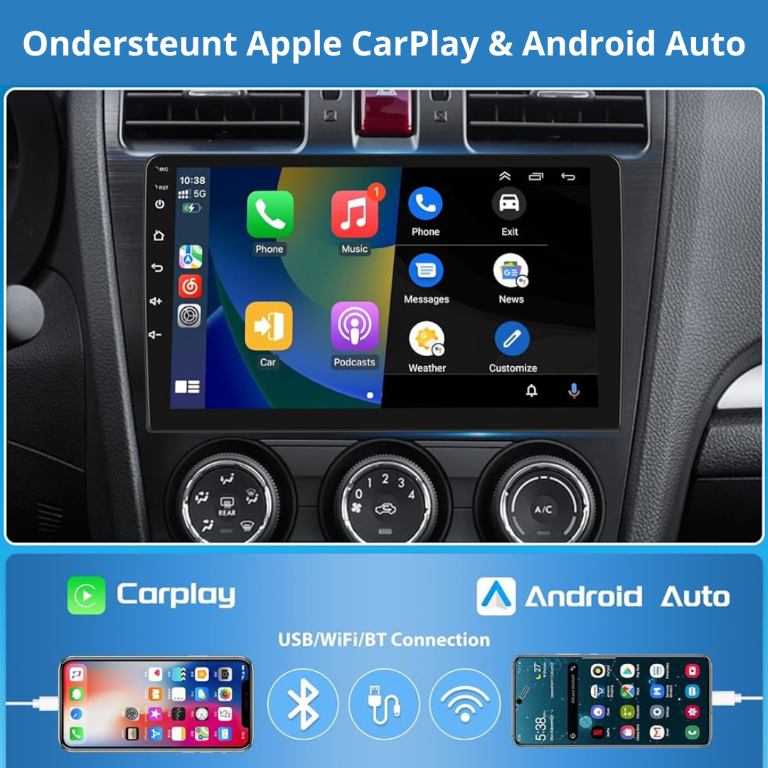 2din Autoradio 10 inch | Apple CarPlay & Android Auto