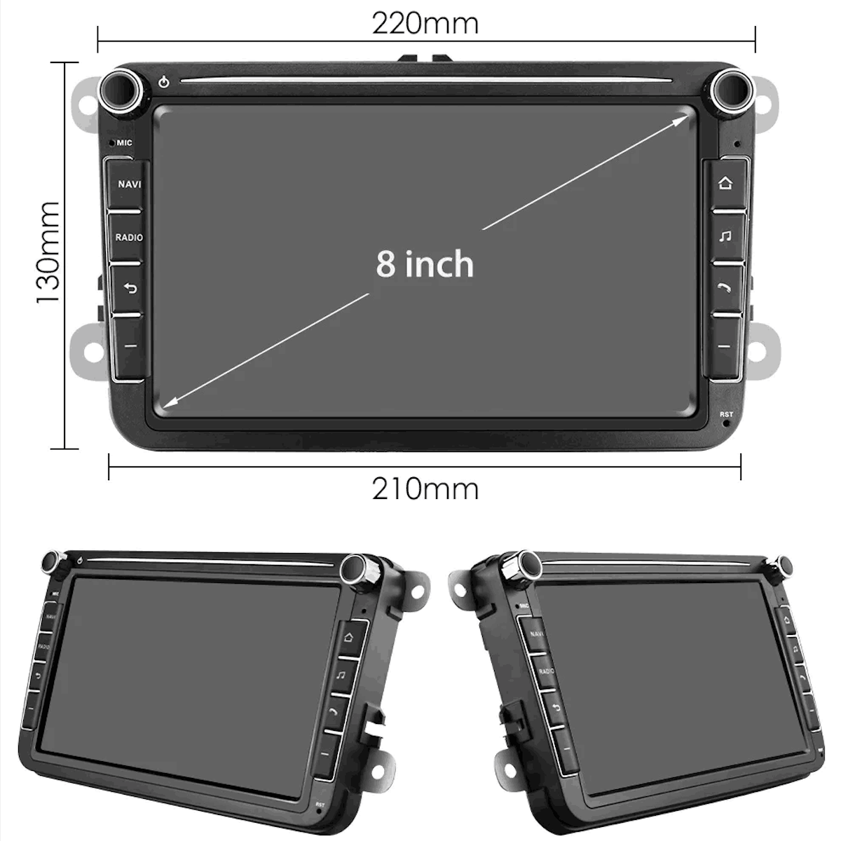 Apple CarPlay / Android Auto - Inbouwscherm 8 inch
