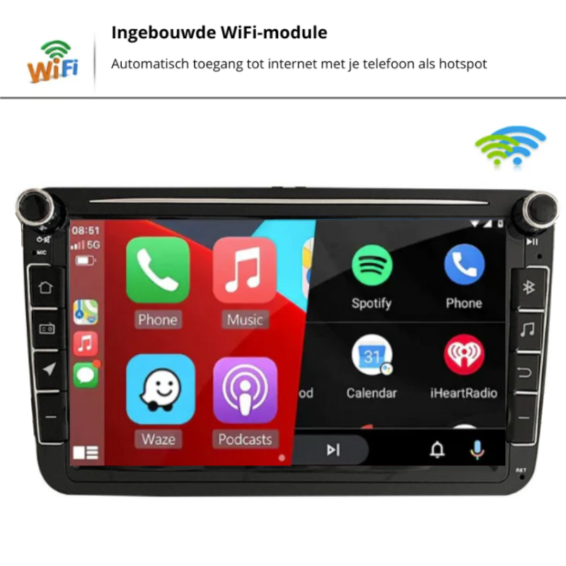 Apple CarPlay / Android Auto - Inbouwscherm 8 inch