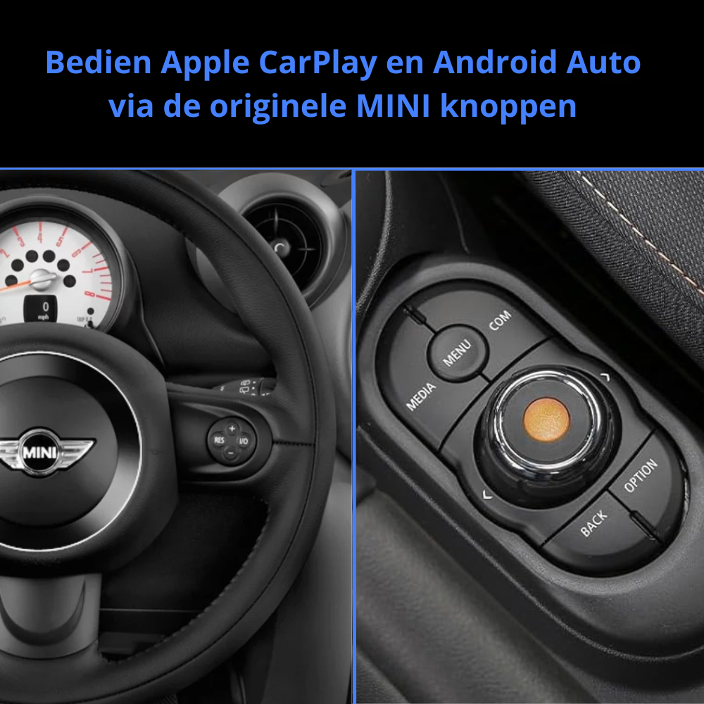 Gebruik van Apple CarPlay op het originele scherm van een MINI